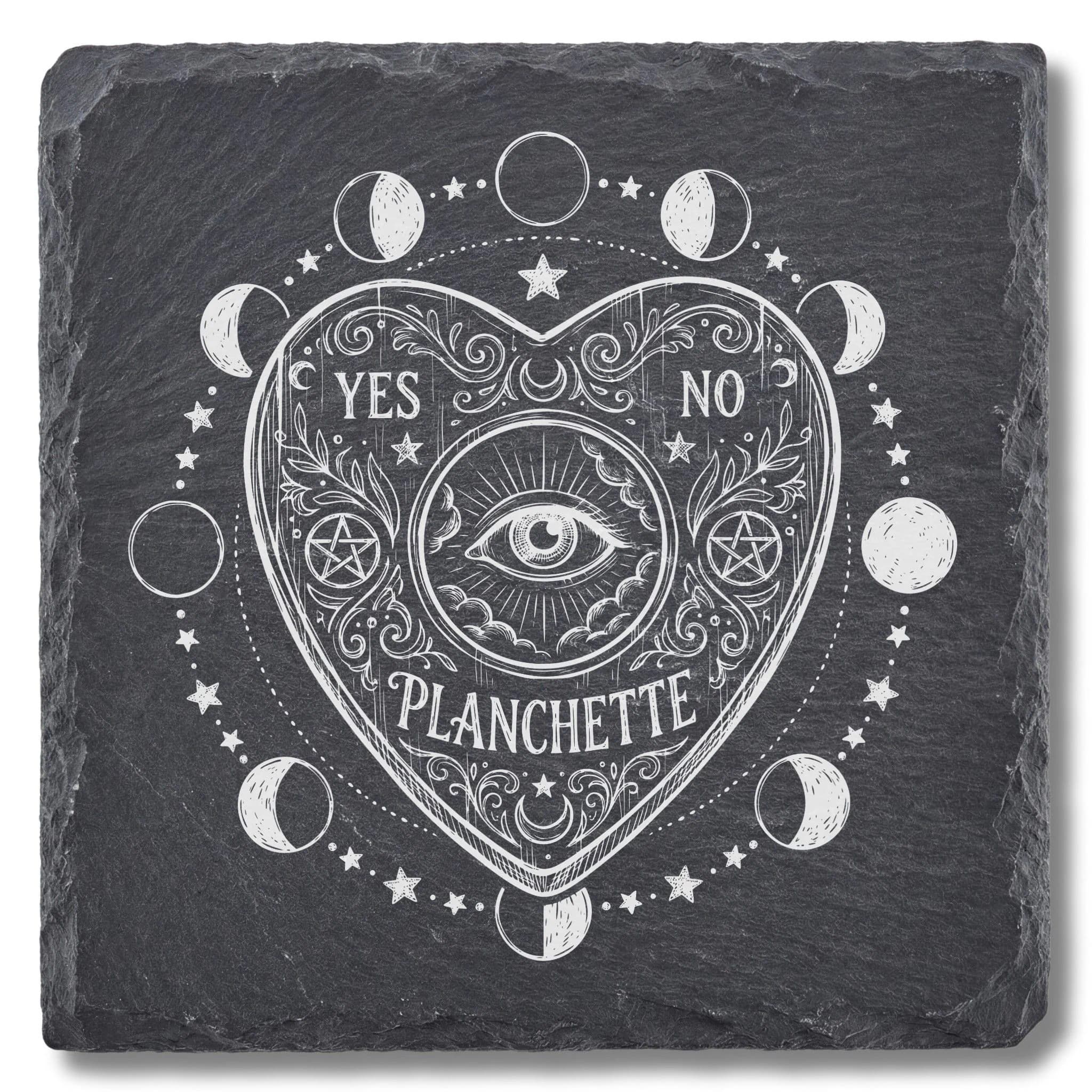 Hexen Schieferuntersetzer – Planchette mit Auge