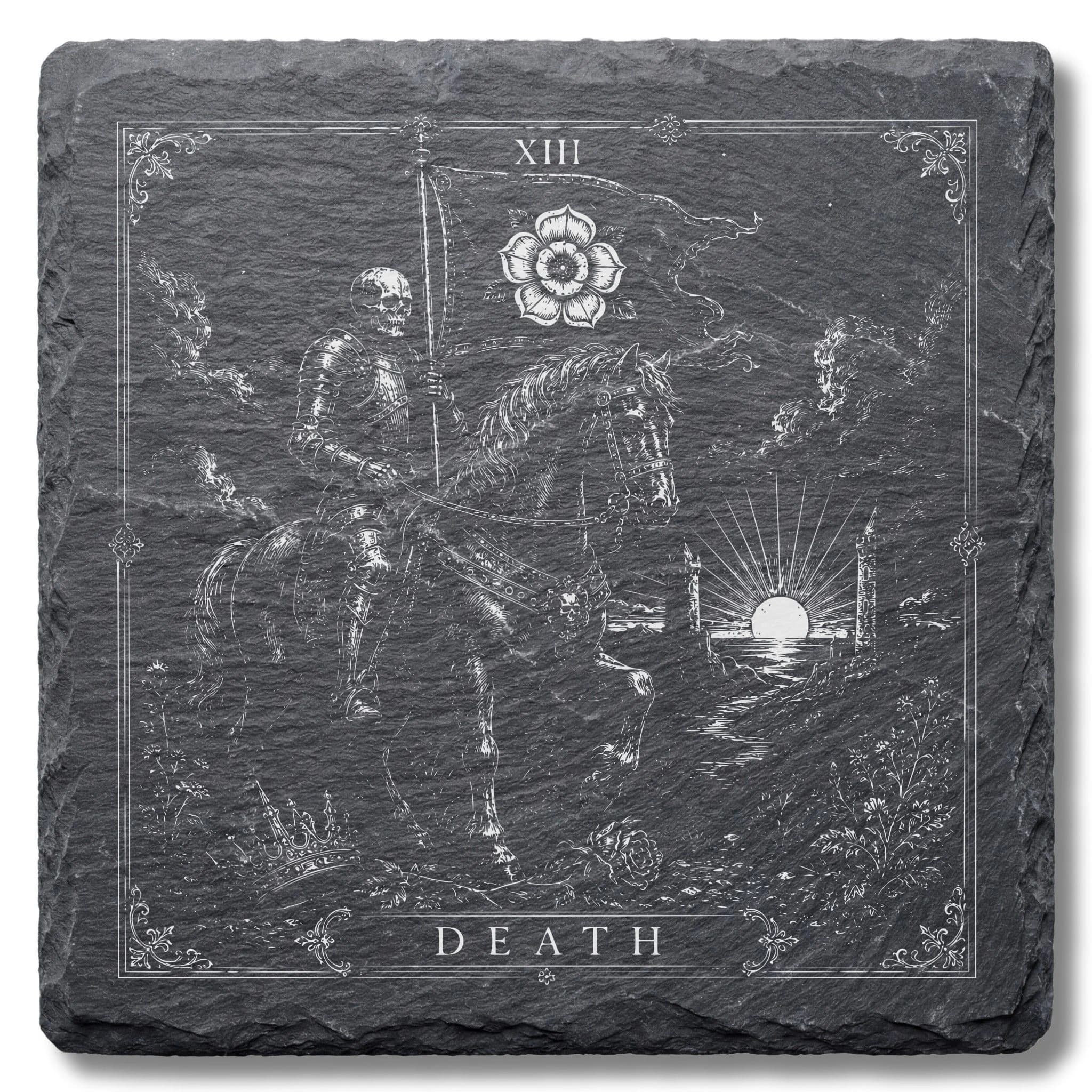 Tarot Schieferuntersetzer – Der Tod (Death, Karte XIII)