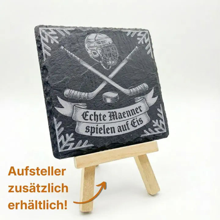Vierer-Set Schiefer Untersetzer mit Gravurmotiv als Geschenkidee