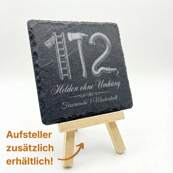 Elegante Präsentation des Schiefer Untersetzer im Wohnambiente