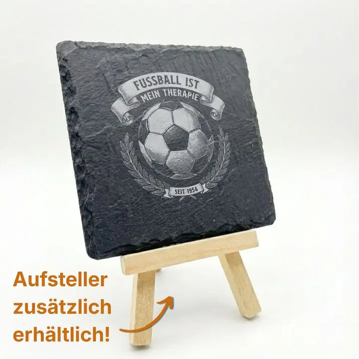 Vierer-Set Schiefer Untersetzer mit Gravurmotiv als Geschenkidee