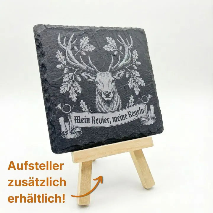 Schieferuntersetzer mit Gravur