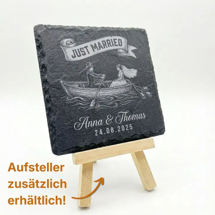Elegante Präsentation des Schiefer Untersetzer im Wohnambiente