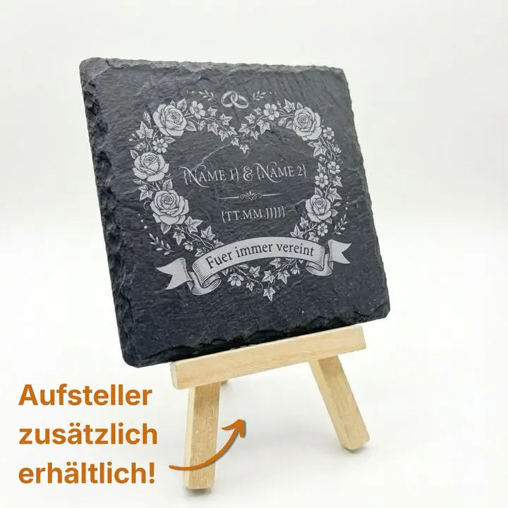 Elegante Präsentation des Schiefer Untersetzer im Wohnambiente